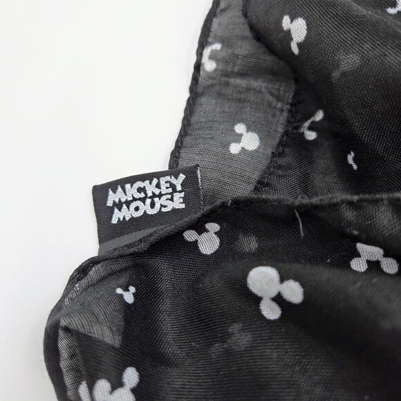 Disney Mickey Mouse Head Infinity Scarf Black White Read - Picture 5 of 9